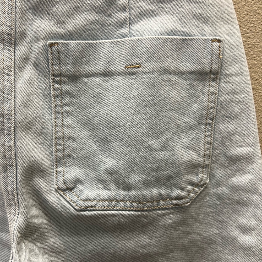 Zara New with Tags Size 4 - Wide Leg Cropped Light Blue Women's Jeans - Picture 11 of 12